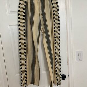 Striped Black and Cream Pants